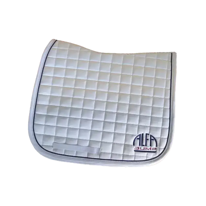 Tapis de selle alfa jump blanc
